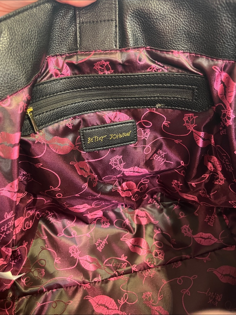 Betsey Johnson tote cream/black - Picture 8 of 12